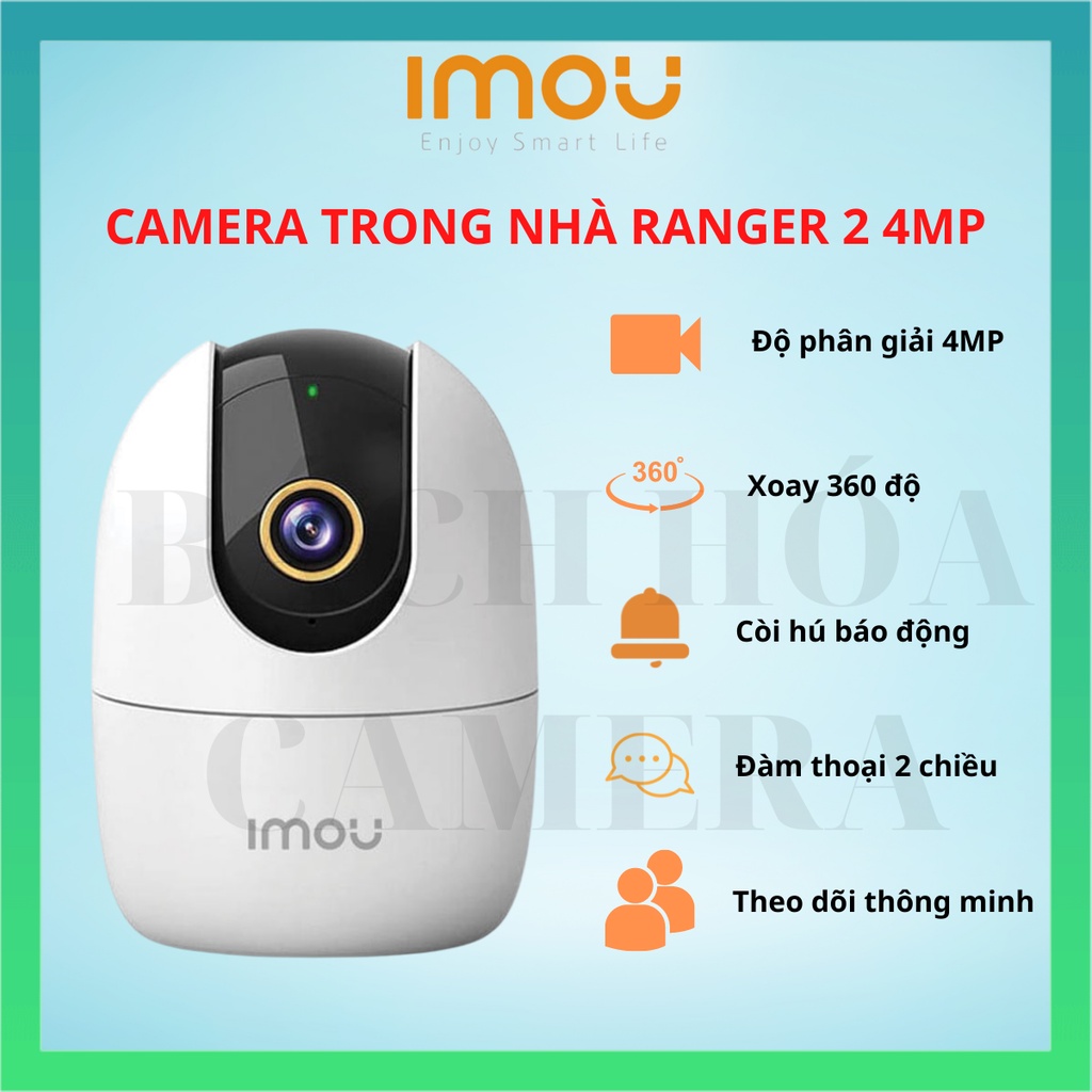 Camera IP WIFI XOAY 360 2M 4M IMOU Ranger2 A42 A42P - A22EP Trong Nhà Còi Hú Báo Động, chính hãng, bảo hành 24 tháng