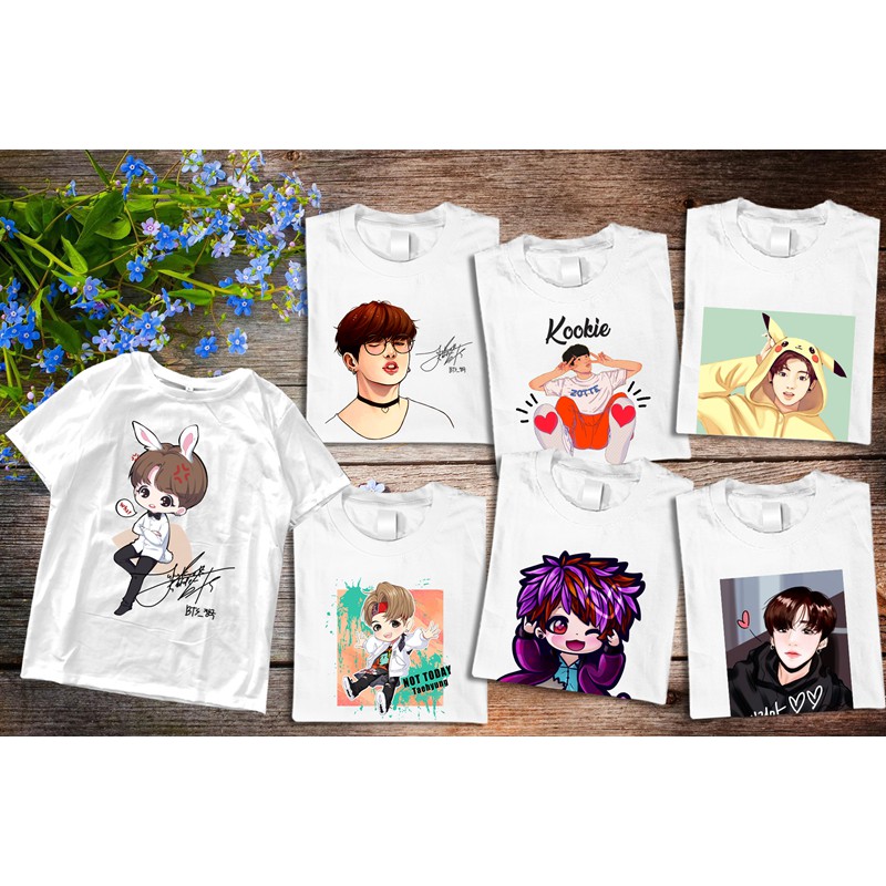 Áo thun nam nữ HÀN QUỐC J-Hope BTS Chibi Stickers Dễ Thương Cute Kpop Army Fans