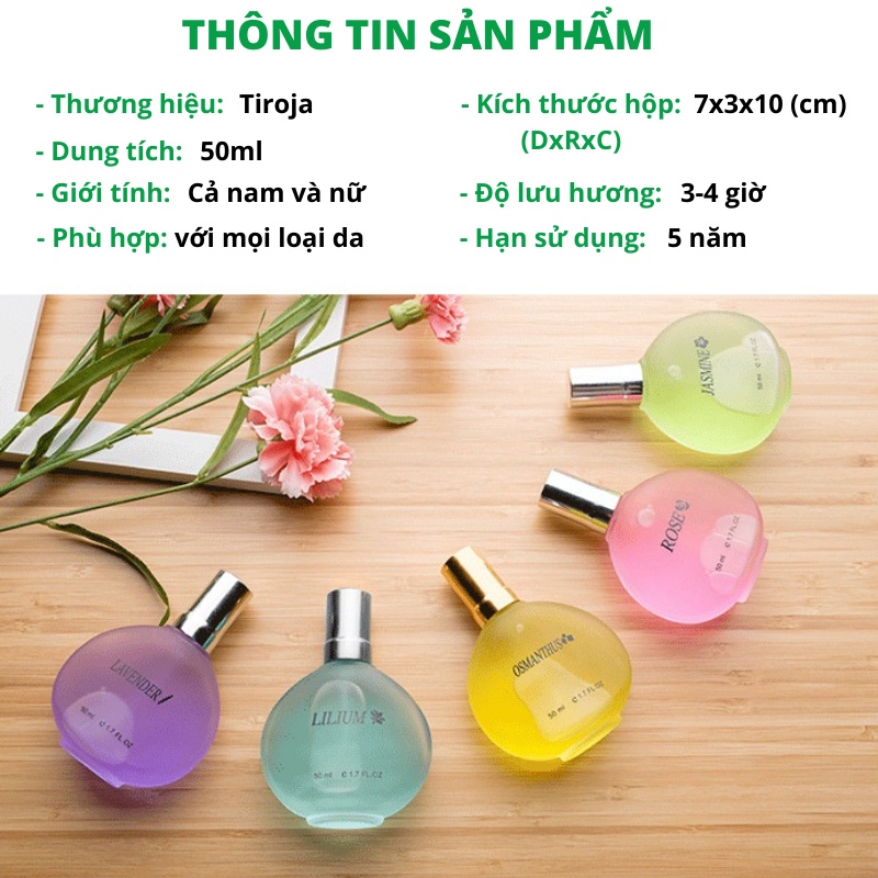 Nước hoa nữ thơm lâu hương hoa thiên nhiên vỏ mờ băng sang trọng 50ml