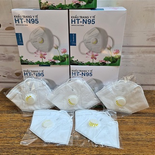 Khẩu trang y tế ht kn95 cao cấp 5 lớp có van