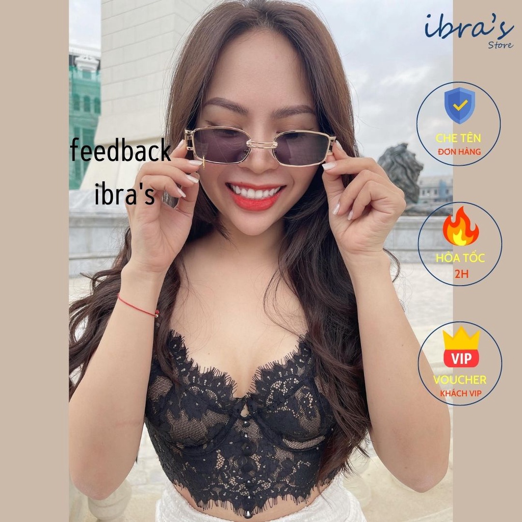 Bralette ren iBra's Áo ngực nữ sexy Bra ren có gọng mút nâng ngực đệm mềm êm mặc trong áo vest khoác đẹp gợi cảm