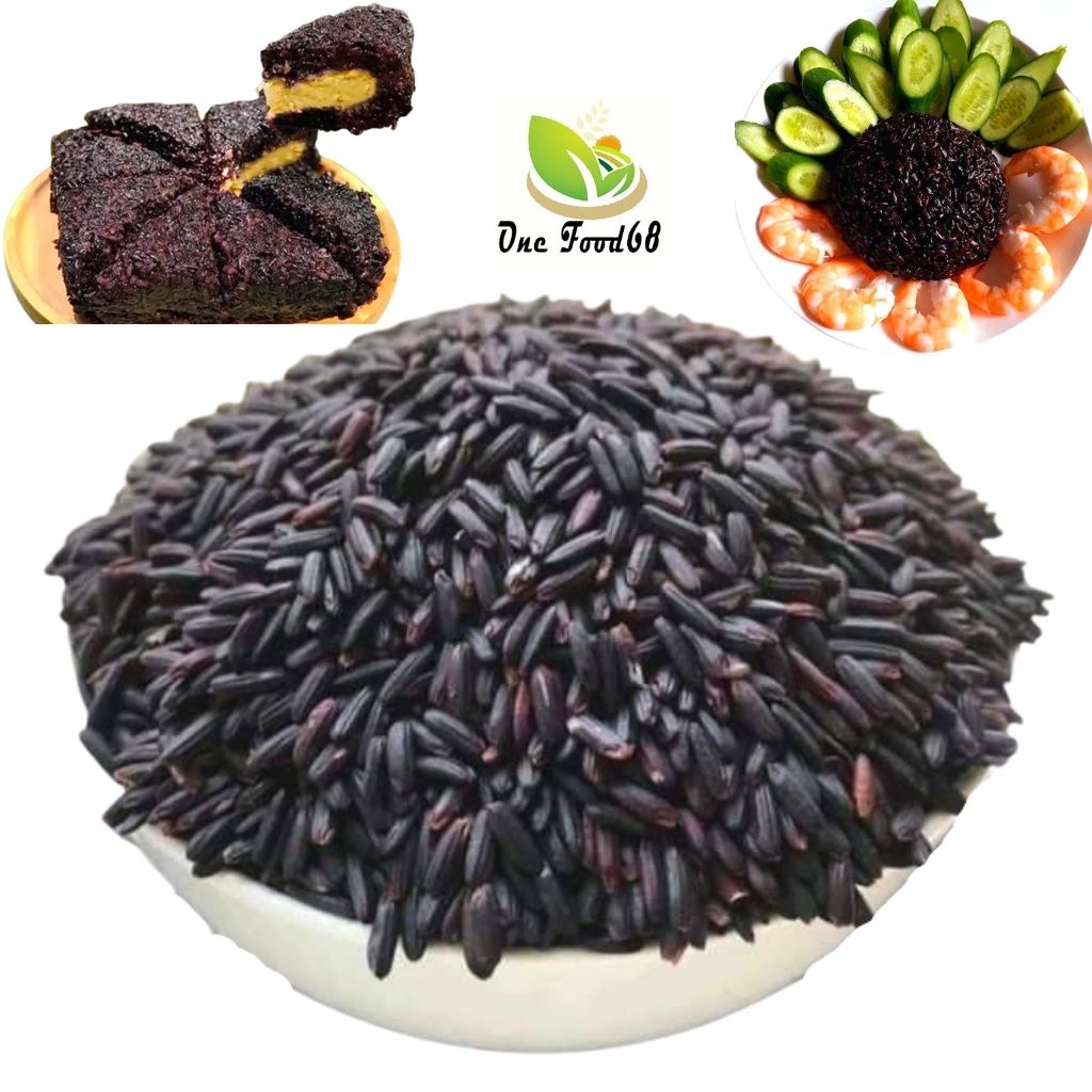 Gạo Lứt Đen Dẻo Điện Biên - GẠO LỨT TÍM THAN Thơm Ngon Giàu Dinh Dưỡng 1kg - OneFood68