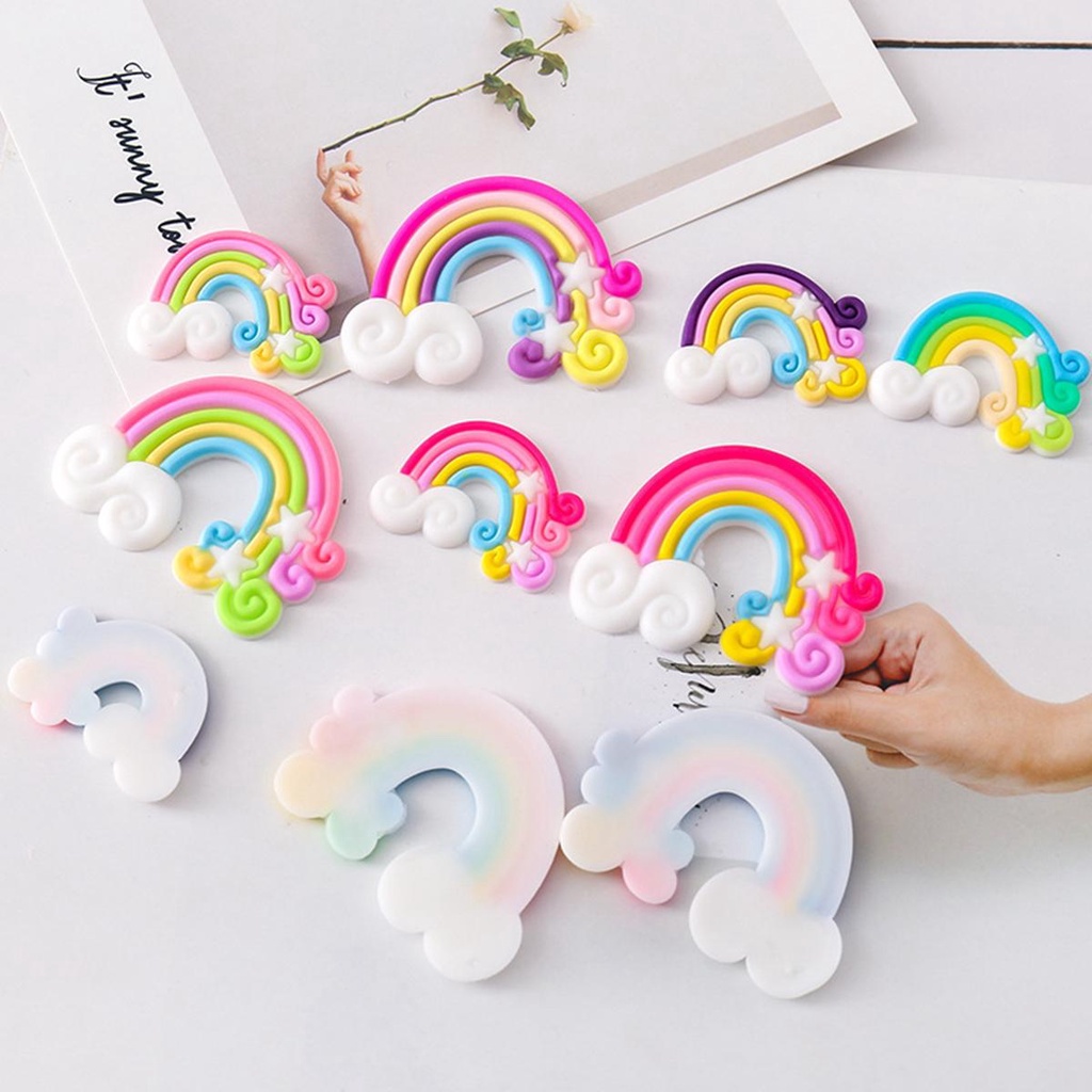 Keo Dán Nhựa PVC Họa Tiết Hoạt Hình Màu Cầu Vồng Trang Trí Sổ Tay