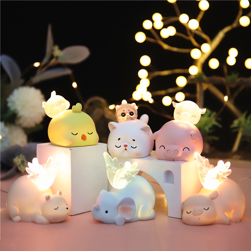 Đèn ngủ tượng thú cưng mini dễ thương
