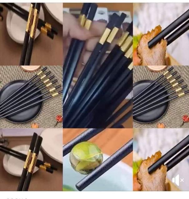 Combo 10 đũa mạ vàng