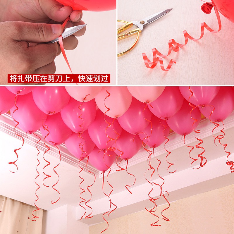 Set 20 Cuộn Ruy Băng 10m Trang Trí Bong Bóng