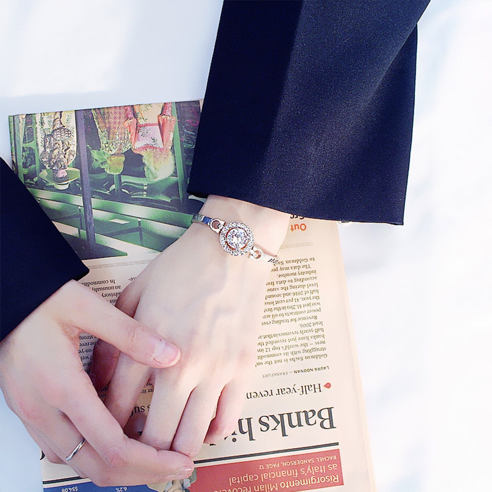 Vòng Tay Đính Đá Zircon Thanh Lịch Thời Trang Cho Nữ