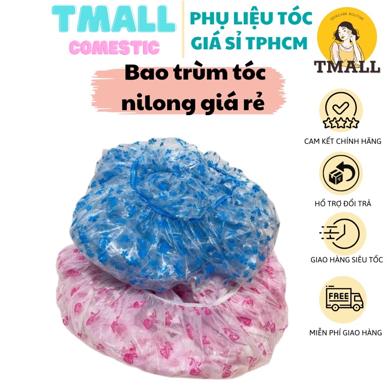 [Combo] Bao trùm tóc loại mỏng dùng để ủ lạnh tóc sử dụng ủ tóc , bịt  kín tóc tránh ướt tóc nilông dai đẹp PLTPINKY