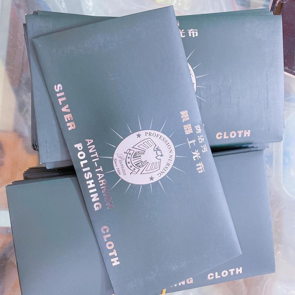 Khăn lau trang sức bạc làm sáng bạc kích thước 17cm x 17cm