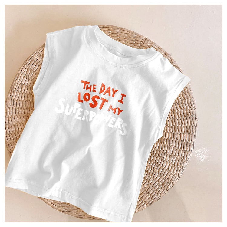 Áo ba lỗ bé trai bé gái chất cotton , Áo thun sát nách cho bé mặc nhà size 11 - 65kg - Áo THE DAY