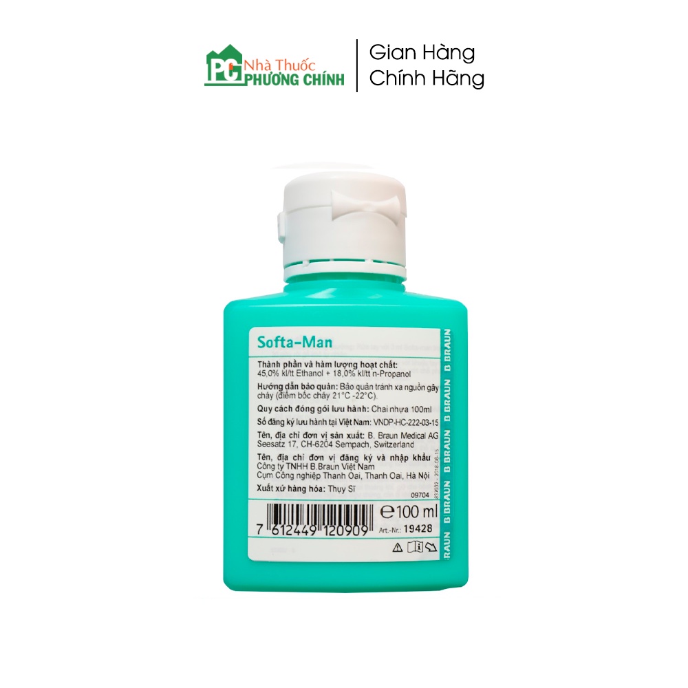 Nước Rửa Tay Khô Sát Khuẩn Softa-Man B.Braun 100ml | BigBuy360 - bigbuy360.vn