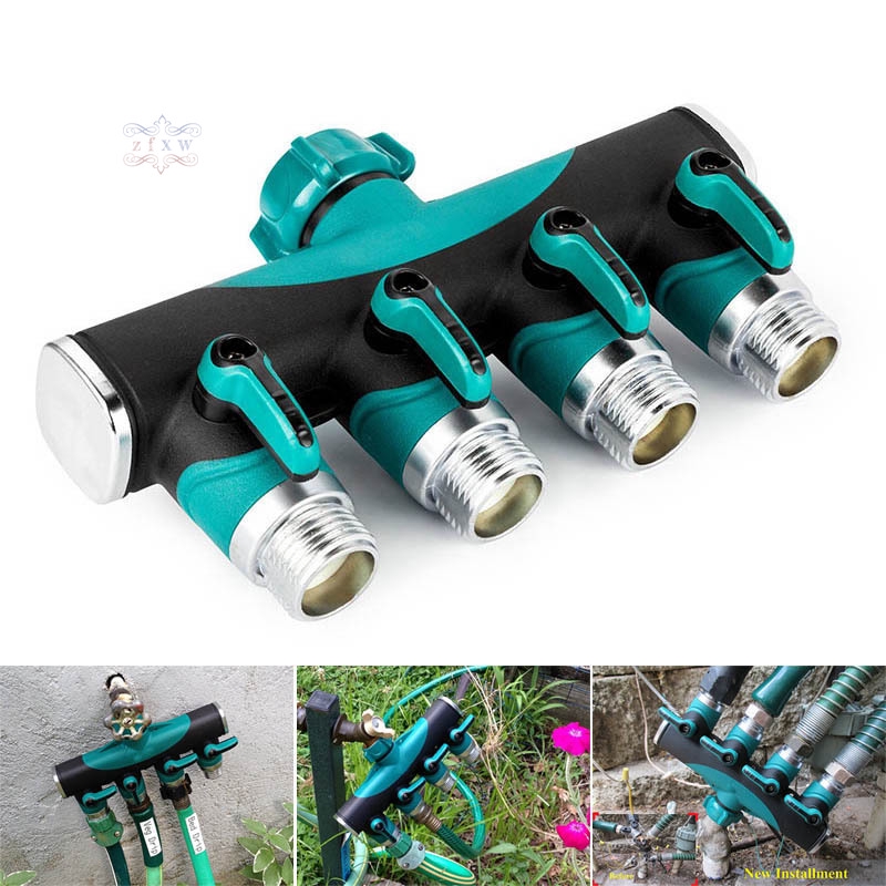 Bộ chia ống nước 4 hướng tự ổn định áp suất nước cho hệ thống tưới tiêu sân/vườn