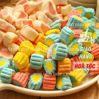 Kẹo Bông Marshmallow (Dưa Hấu, Bông Hoa, Xoắn, Trái Tim) - Lon 200gr