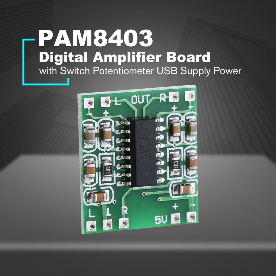 Bảng mạch khuếch đại âm thanh kỹ thuật số mini PAM8403 5V