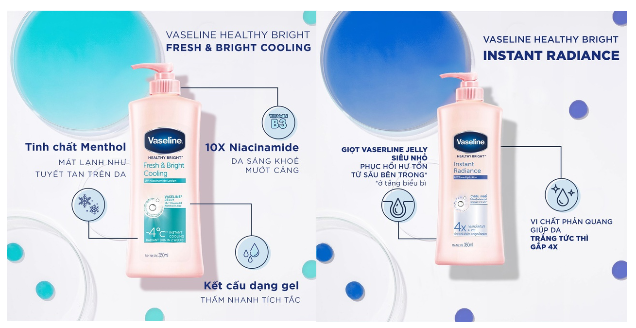 Sữa dưỡng thể trắng da Vaseline 350ml/chai