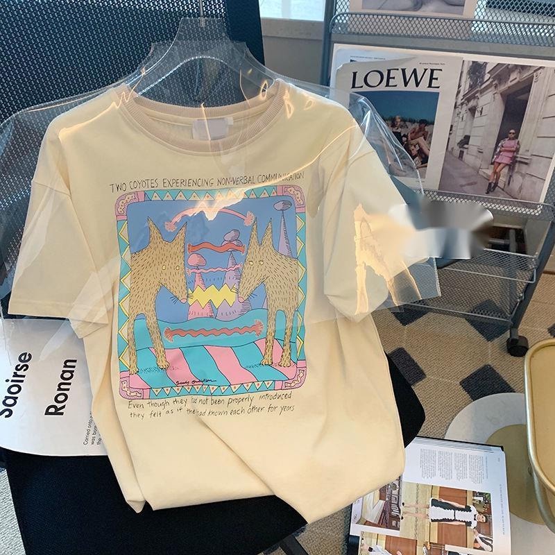 Áo Thun Tay Ngắn Cổ Ren Thời Trang Mùa Hè Phong Cách Mới Cho Nữ