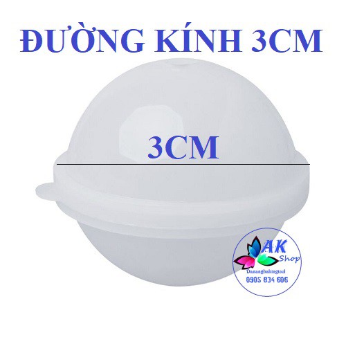 KHUÔN SILLICON QUẢ CẦU ĐK 3CM (2504.206)