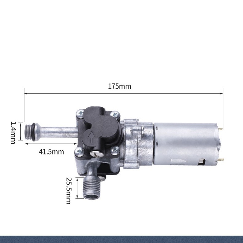 Cụm mô tơ bơm nước máy rửa xe mini dùng pin động cơ RS550 có chổi than, bơm piston đẩy công suất 150W vỏ hợp kim kẽm