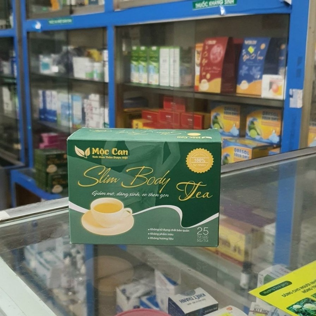Trà giảm cân Mộc Can giảm mỡ cấp tốc an toàn không mất nước mệt mỏi, giảm mỡ eo bụng đùi không tăng lại hộp 25 túi lọc