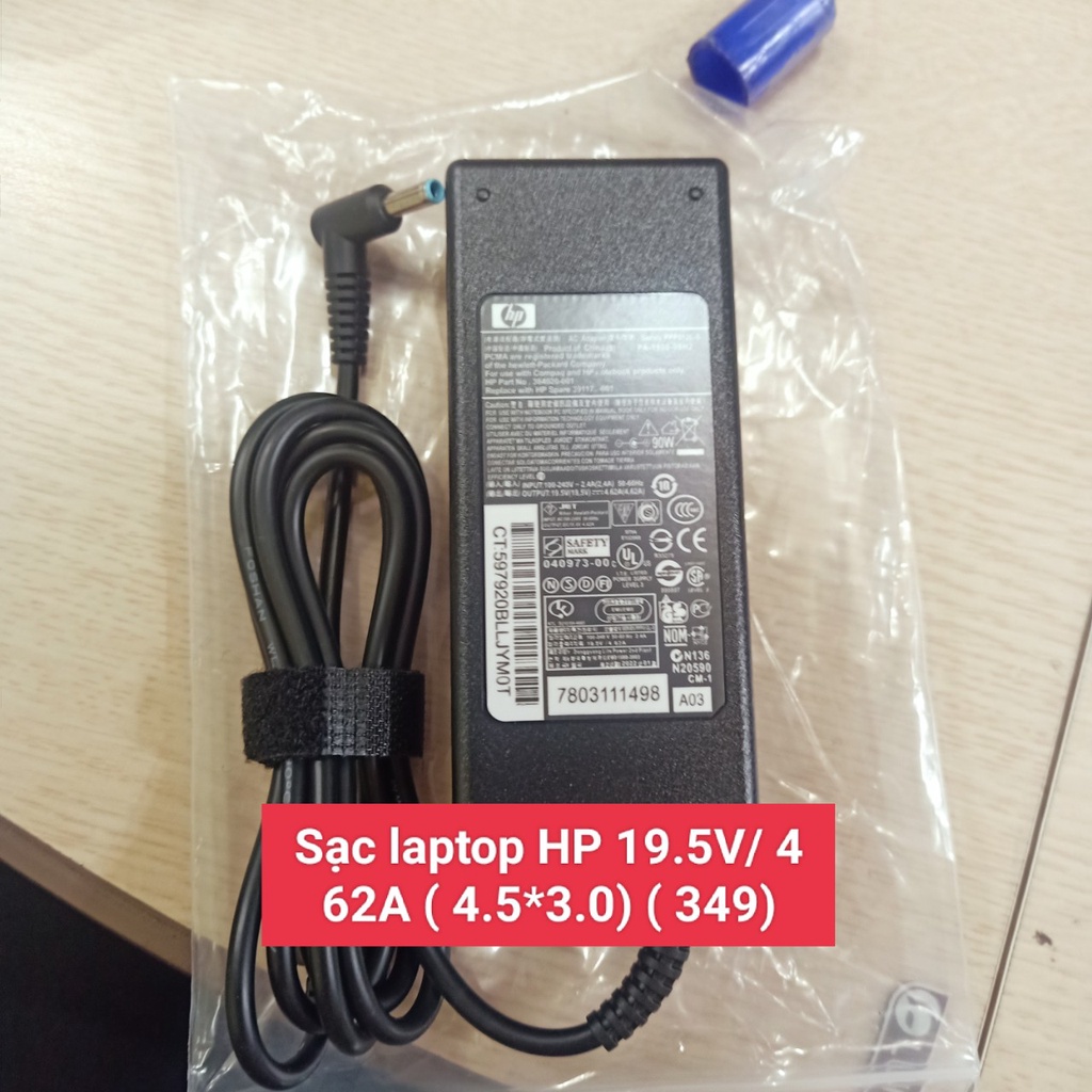 Sạc Laptop HP 18.5v - 3.5a / 19v - 4.74a / 19.5v - 3.34a, 19.5v - 4.62a 65w - 90w Zin cao cấp - Sạc hp - sạc máy tính hp