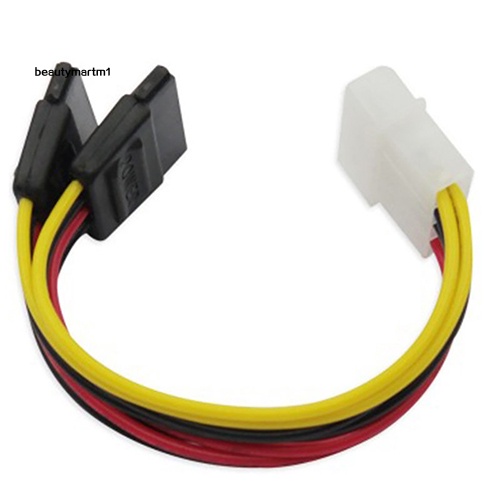 Dây cáp nguồn IDE Molex cổng SATA 4 pin sang 2 cổng 15pin dành cho ổ cứng