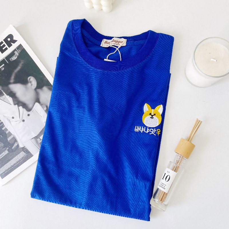 🍍Áo Thun Say Happy thêu Shiba🍍