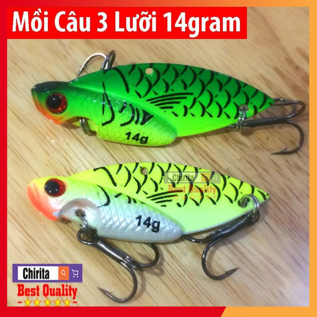 Mồi Câu Cá Sắt CICADA Sản Xuất Tại Việt Nam - Giả 3 Lưỡi 14 GRAM ( giá siêu rẻ )