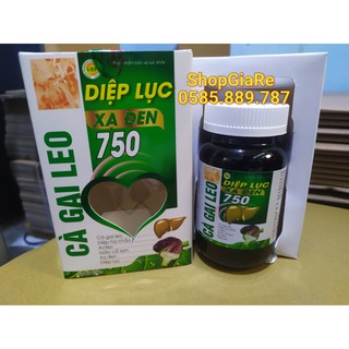 Cà gai leo diệp lục xạ đen 750 giải độc gan, mát gan, hạ men gan, tăng cường chức năng gan