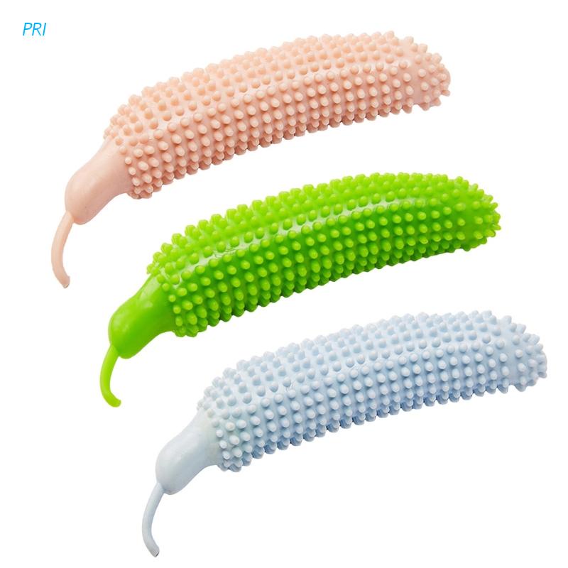 pri Dog Toys Pet Molar Stick Durable Dog Chew Toys Cucumber Shaped Puppy Toys Dental Care Pet Toothbrush Toy Multi Colors