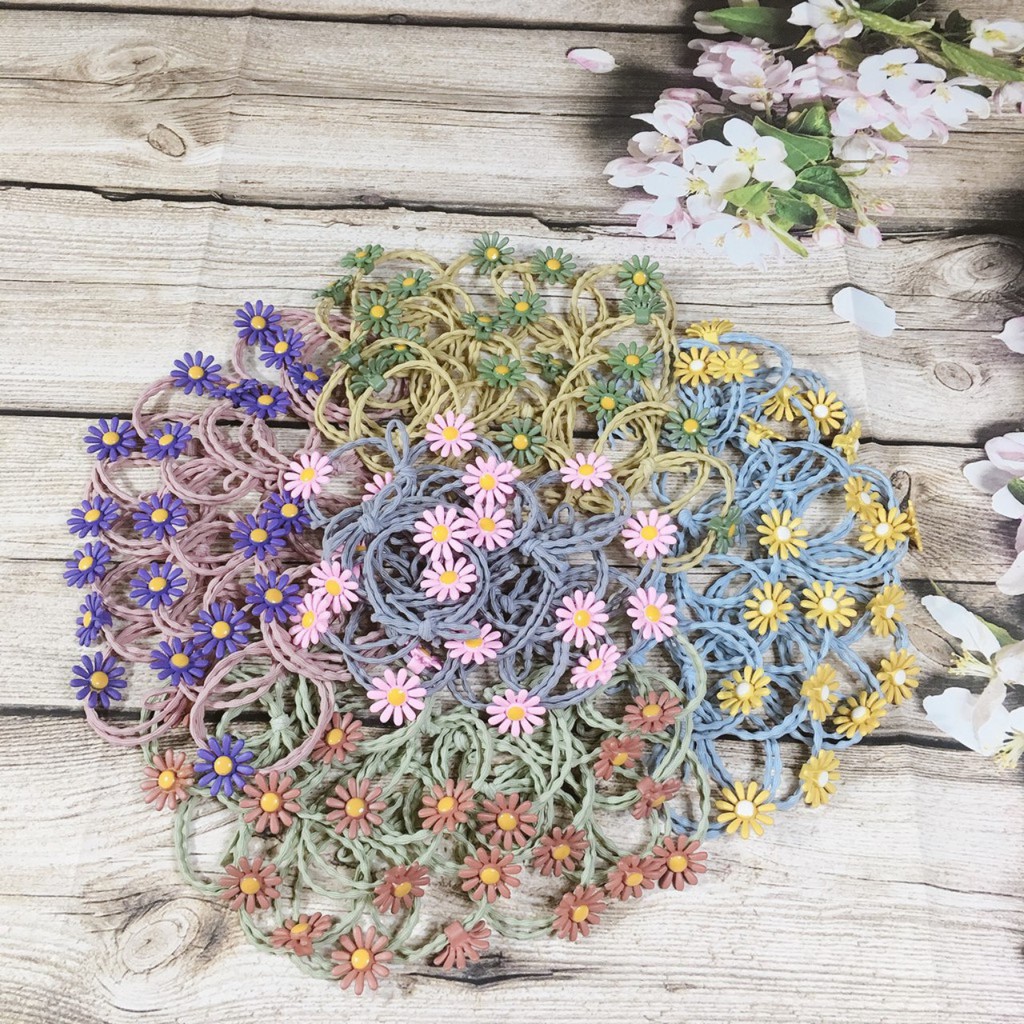 Dây Thun Cột Tóc, Buộc Tóc Nữ Hoa Cúc Đẹp Dễ Thương Phong Cách Hàn Quốc