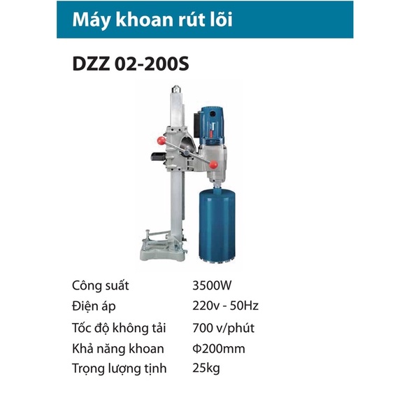 Máy Khoan Rút Lõi Bê Tông Dongcheng DZZ02-200S