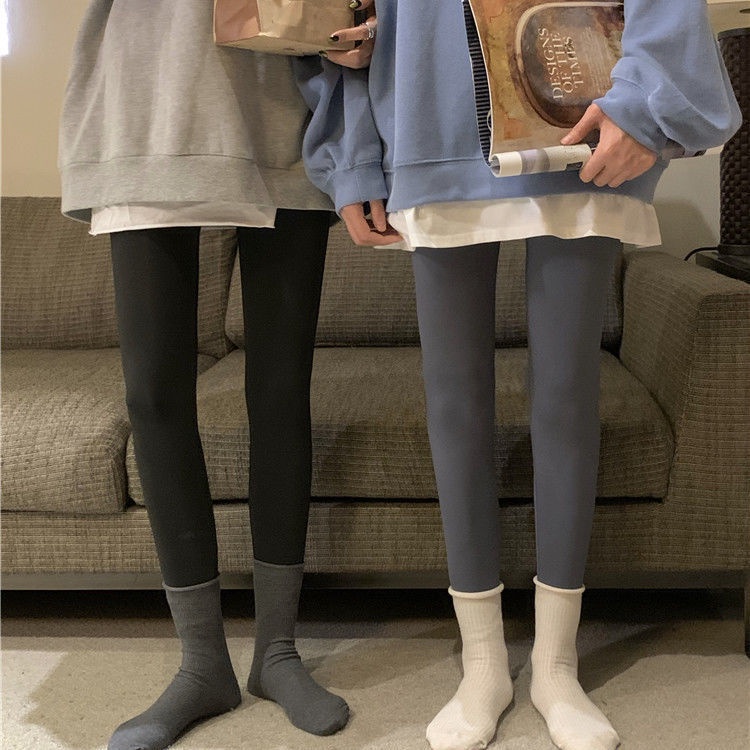 Quần legging lót nhung giữ ấm lưng cao co giãn thời trang cao cấp cho nữ