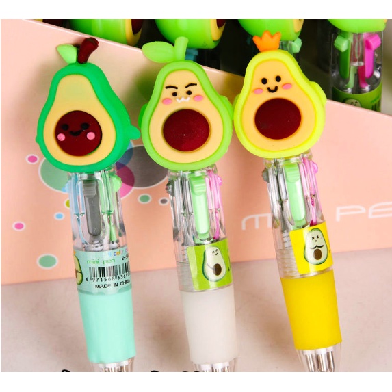 Bút bi bốn ngòi bốn màu hoạ tiết hoạt hình