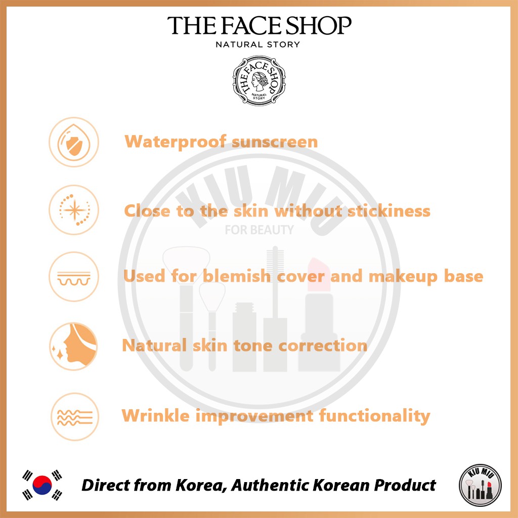 THE FACE SHOP POWER LONG-LASTING SUN CREAM SPF50+ PA+++ *ORIGINAL KOREA*