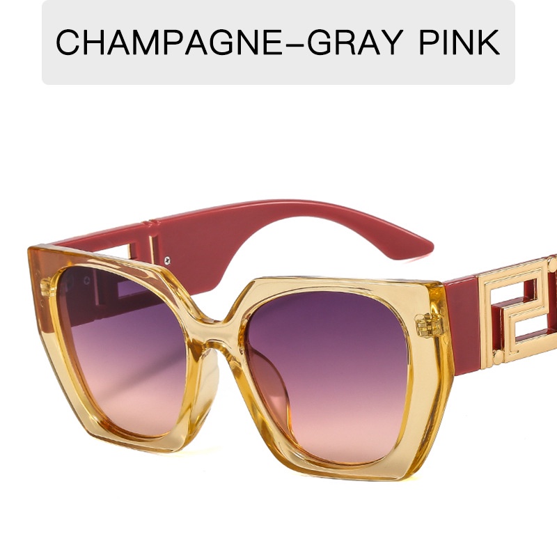 Kính Mát Gọng Vuông Cỡ Lớn Phong Cách Retro Thời Trang