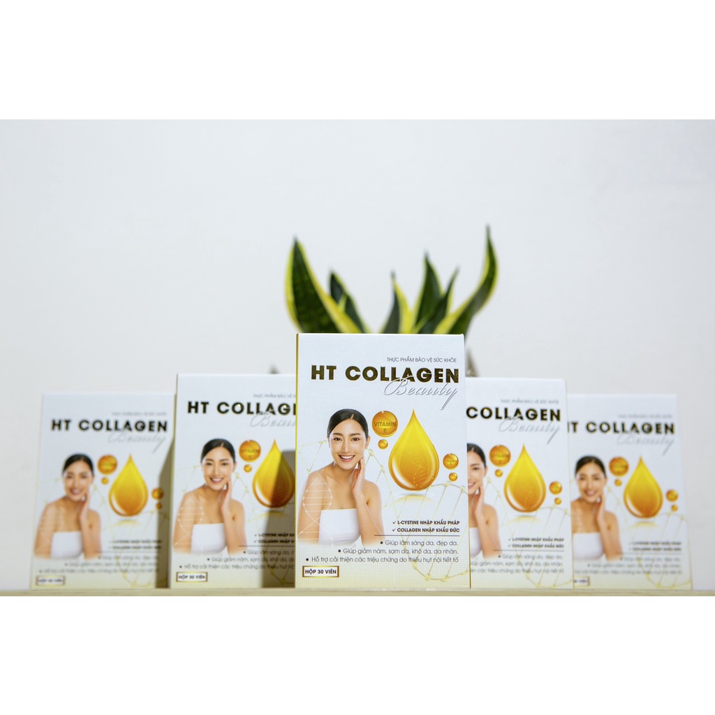 Viên uống đẹp da Collagen 3 hộp trắng da, căng mịn da sau 1 tháng HT COLLAGEn