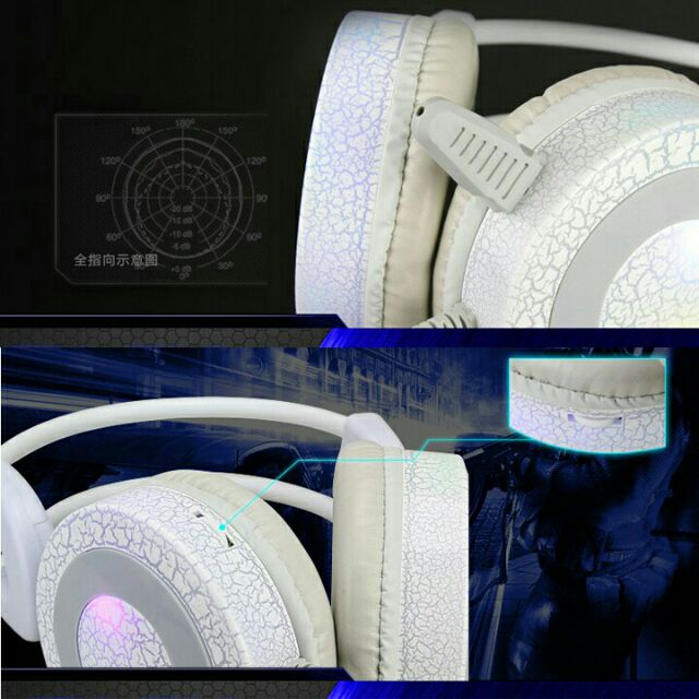 Tai nghe game thủ H5 LED 7 màu có mic thoại