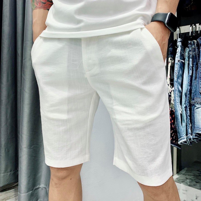 Quần short đũi nam BAT STORE chất liệu đũi xước co giãn nhẹ mặc thoáng khí kiểu dáng trẻ trung