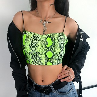 Áo croptop in hoa cổ chữ V quyến rũ