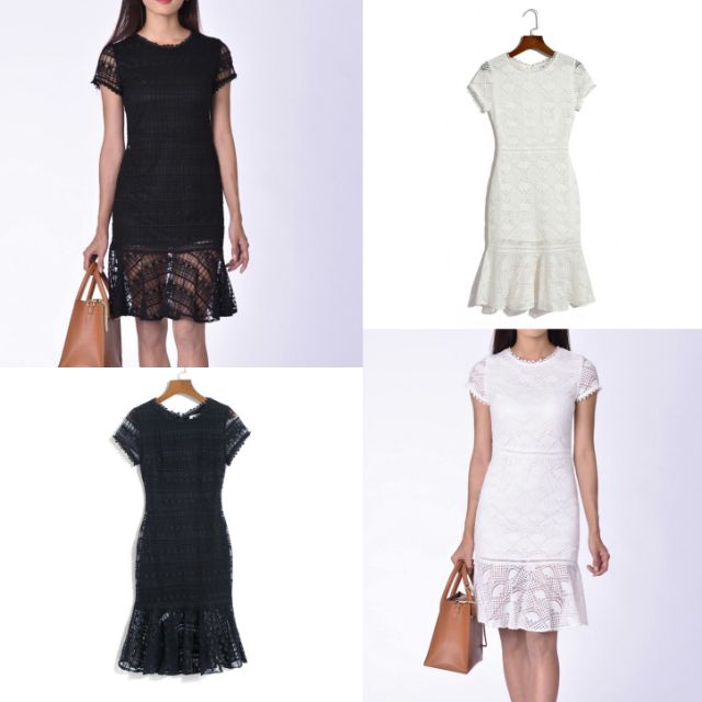 Đầm ren đuôi cá Tahari