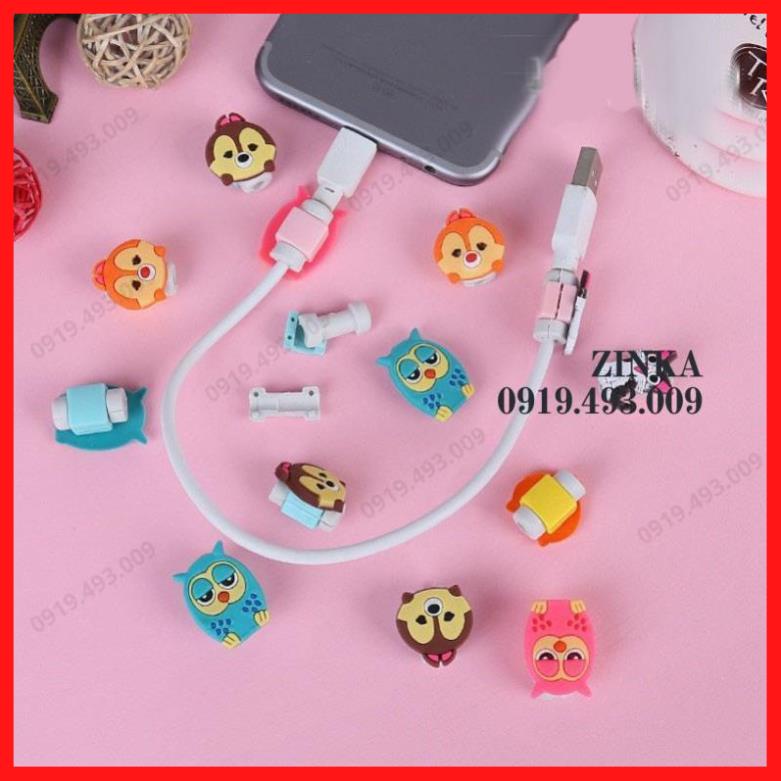 Nút Gắn Bảo Vệ Dây Tai Nghe, Cáp Sạc Hình Thú Cute