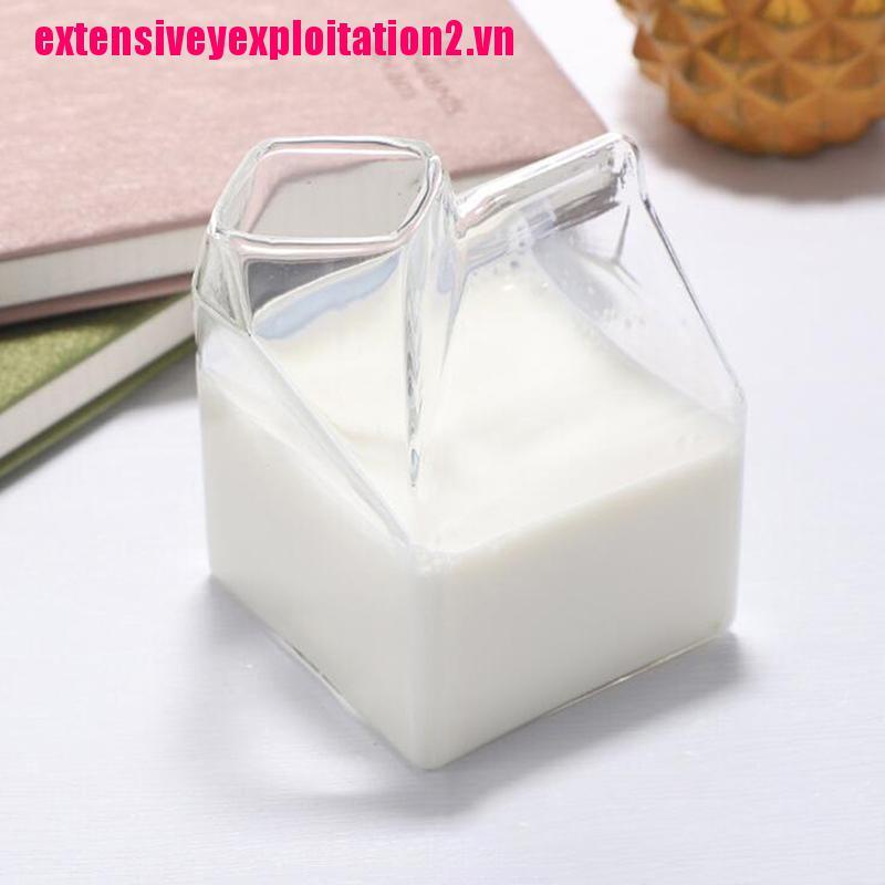 1 Ly Thủy Tinh Uống Sữa Mini 300ML Hình Hoạt Hình Sáng Tạo
