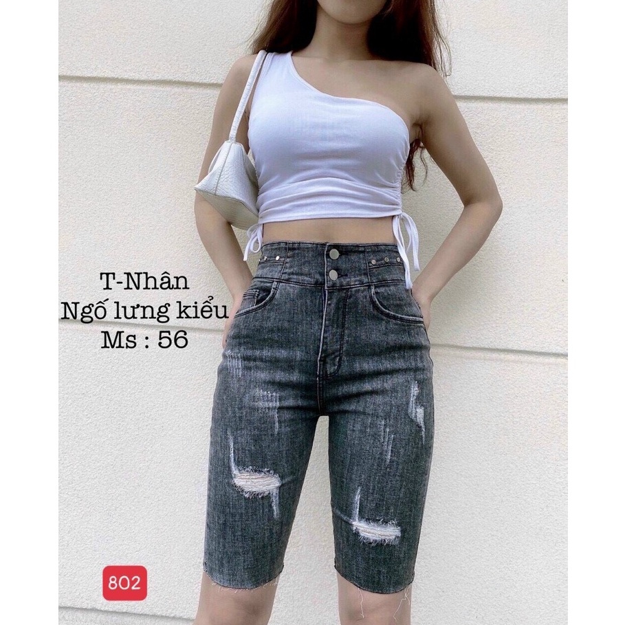 Quần short jean ngố nữ cao cấp, chất liệu denim dễ thương, tôn dáng TUẤN KIỆT Store 8888 Q20