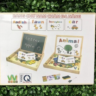 [Rẻ Vô Địch] Ghép Hình Gỗ Nam Châm 2 In 1