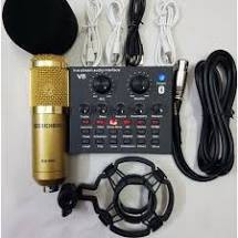 Combo sound card V8, V8s kèm mic BM900 cao cấp