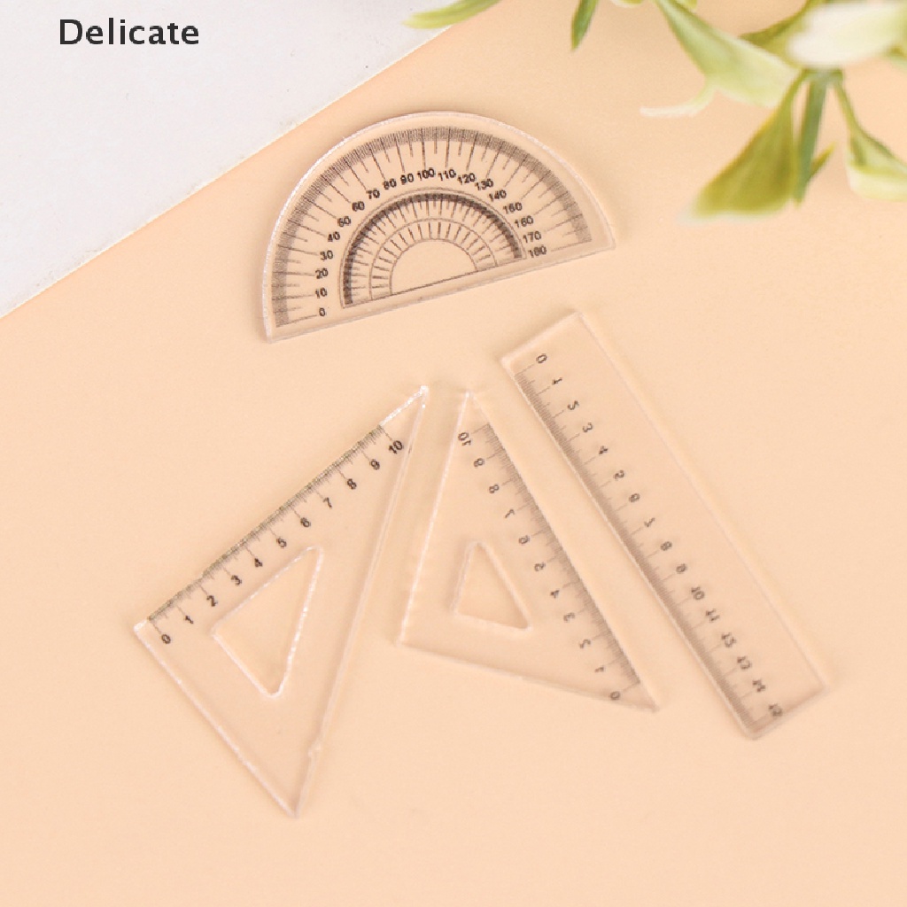 |Tinh Tế| Bộ 4 Thước Kẻ Mini Tỉ Lệ 1: 12 Cho Bé Chơi Đồ Hàng