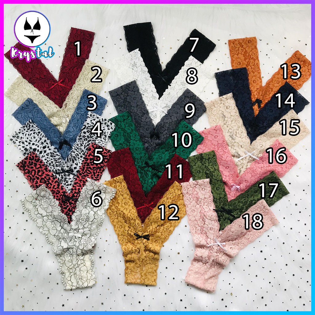 Quần lót ren lọt khe chữ Y sexy gợi cảm màu trơn KRYSTAL KQY01 | BigBuy360 - bigbuy360.vn