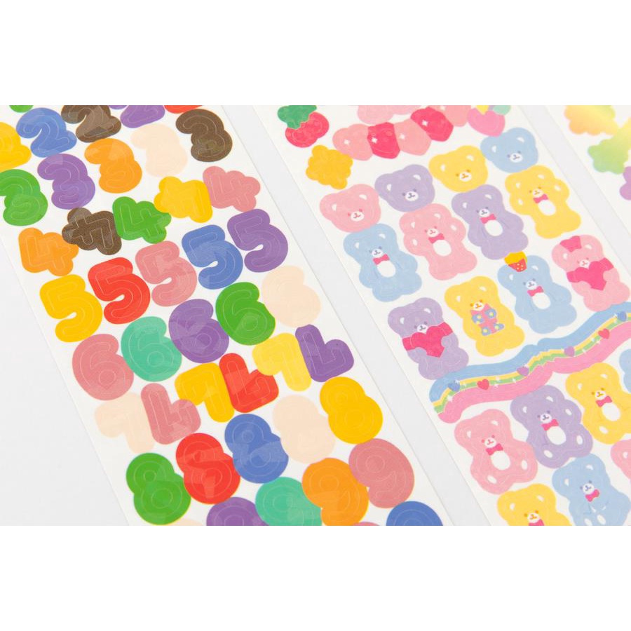 Set 9 Tấm Sticker ARTBOX Hàn Quốc Hologram Lấp Lánh Dễ Thương Purple