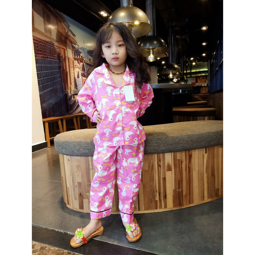 đồ bộ pijama cho bé , đồ bộ tay dài mặc nhà in hình dễ thương cho bé M018
