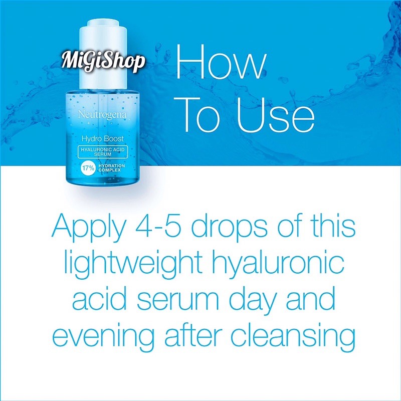 Tinh Chất Cấp Ẩm Sâu Neutrogena Hydro Boost Hyaluronic Acid Serum 30ml